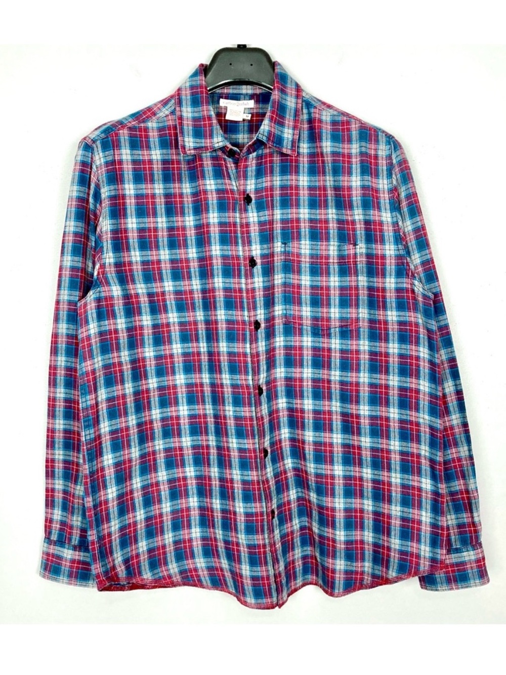 Carbon2Cobalt Lightweight Flannel Shirt Men’s Size M Button Front Long Sleeves